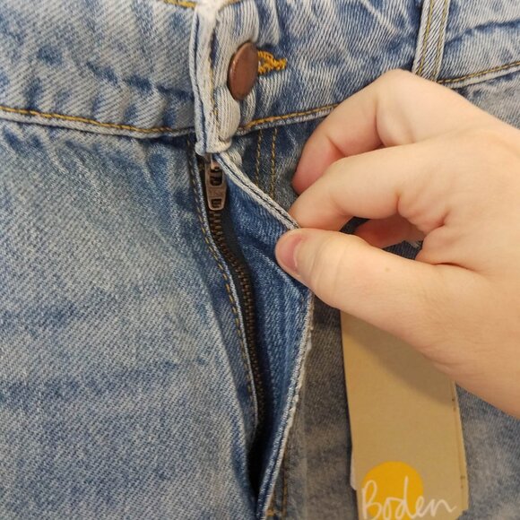 Boden Jeans Womens US 8 EU 12 Blue Relaxed Straight Turn Up Ankle Skimming R0189 - Picture 4 of 10